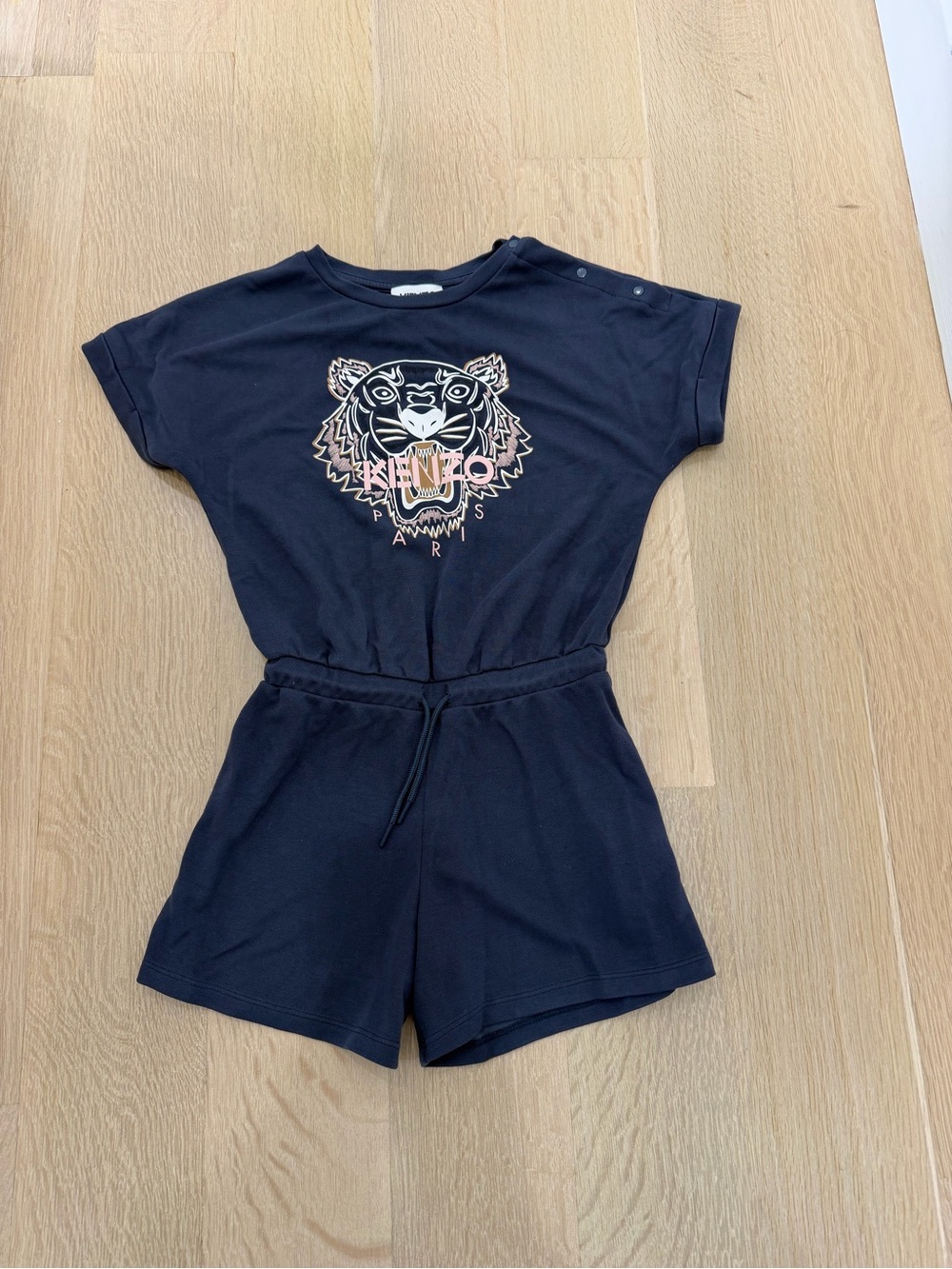 Kenzo Kids Navy Short Sleeve Tiger Romper